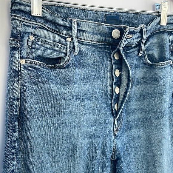 MOTHER The Stunner Ankle Fray Classic Blue Women's Jeans in Whiplash Size 27 - Picture 5 of 17
